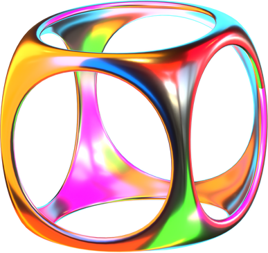 holographic abstract 3d shape